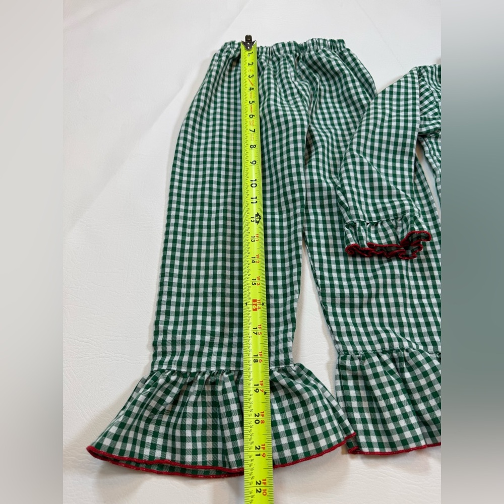 Sweet Dreams ruffled two piece girls pajama set size 4 (bin R) - Picture 5 of 6